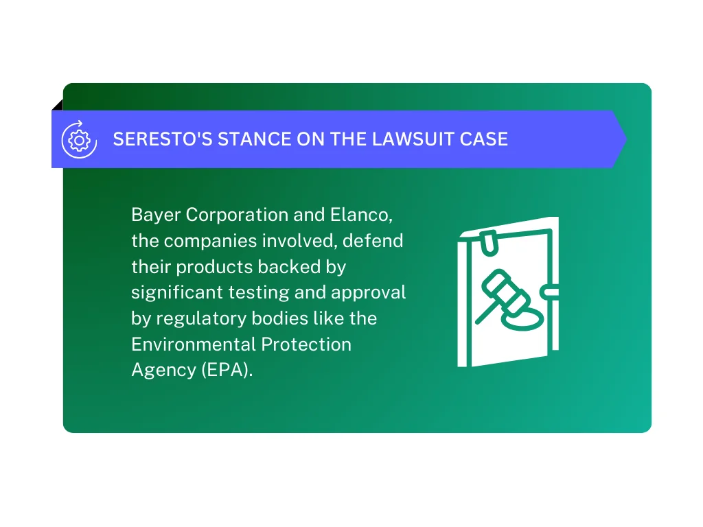 seresto's stance on lawsuit