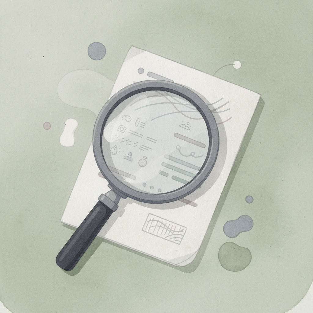 Magnifying glass examining a document representing the search for unclaimed money