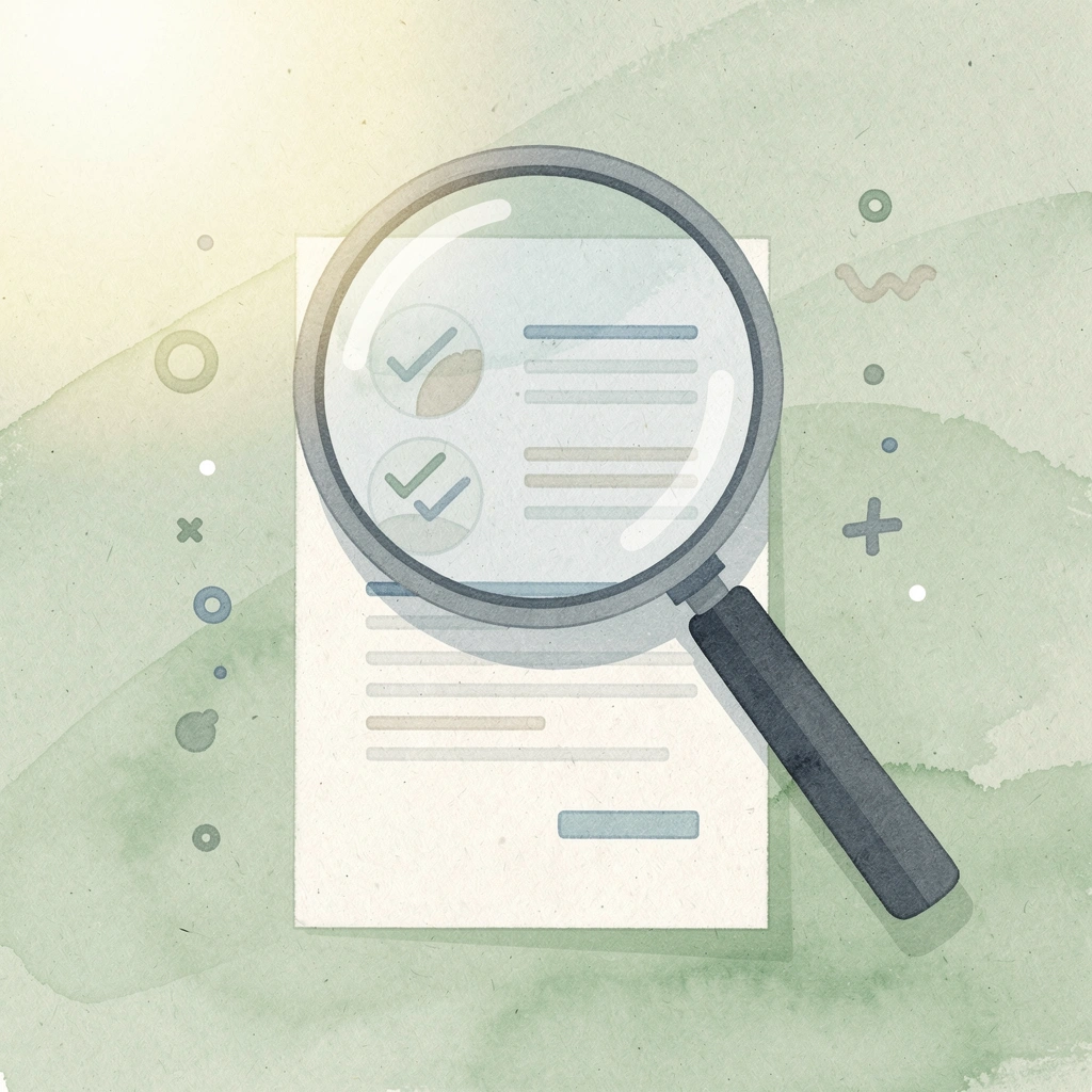 Scene of a magnifying glass examining GM engine lawsuit eligibility documents