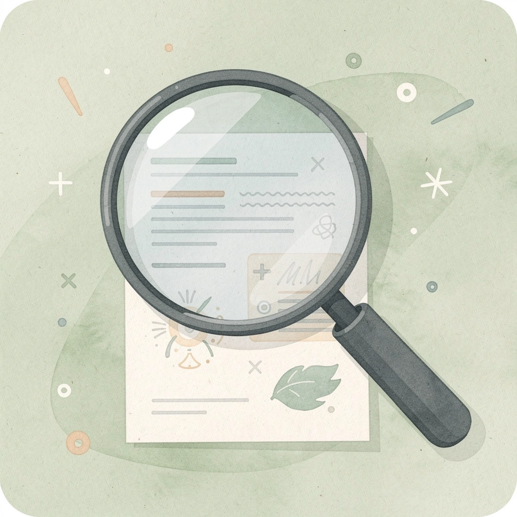 Magnifying glass examining legal documents representing settlement research