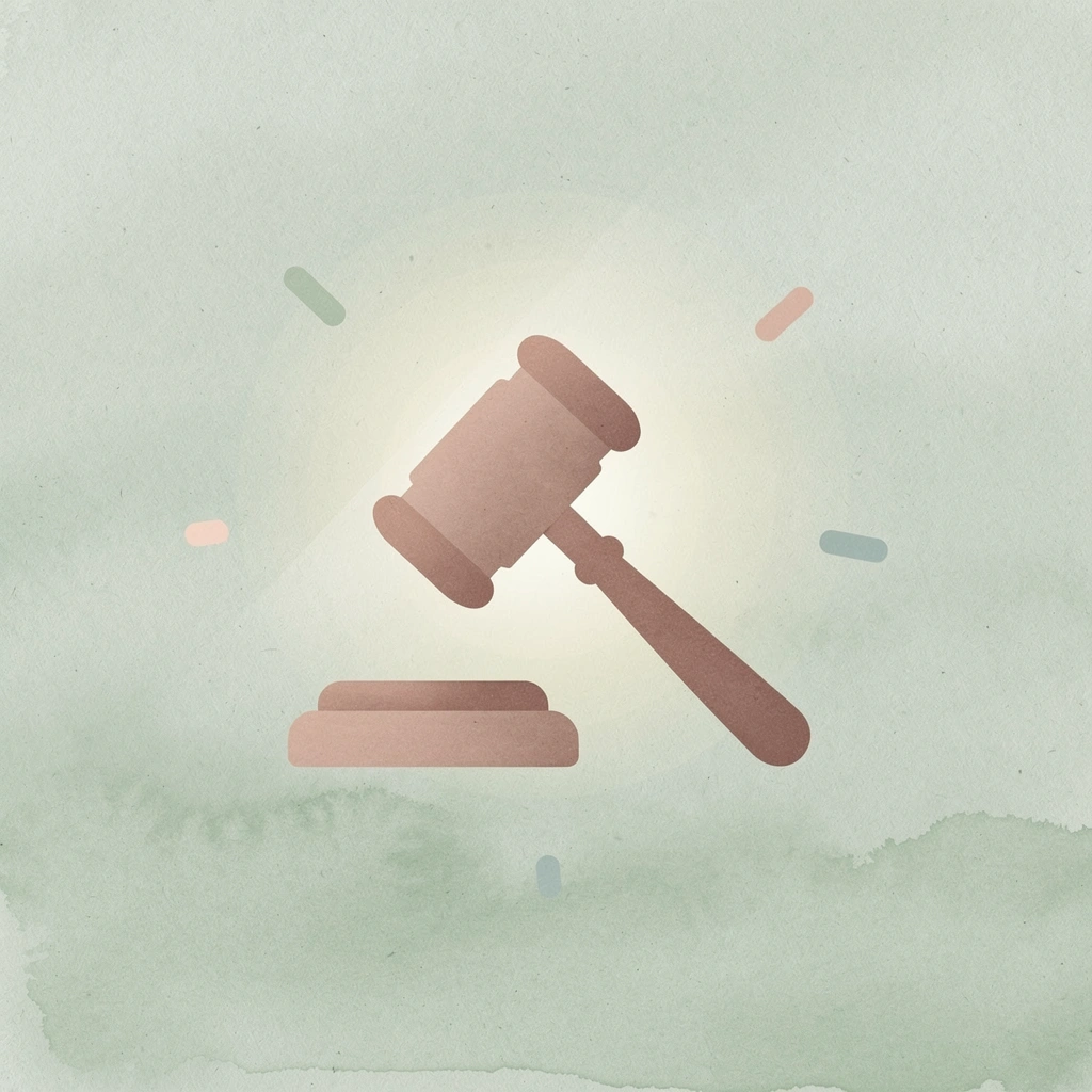 Gavel icon representing a civil lawsuit enforcement action