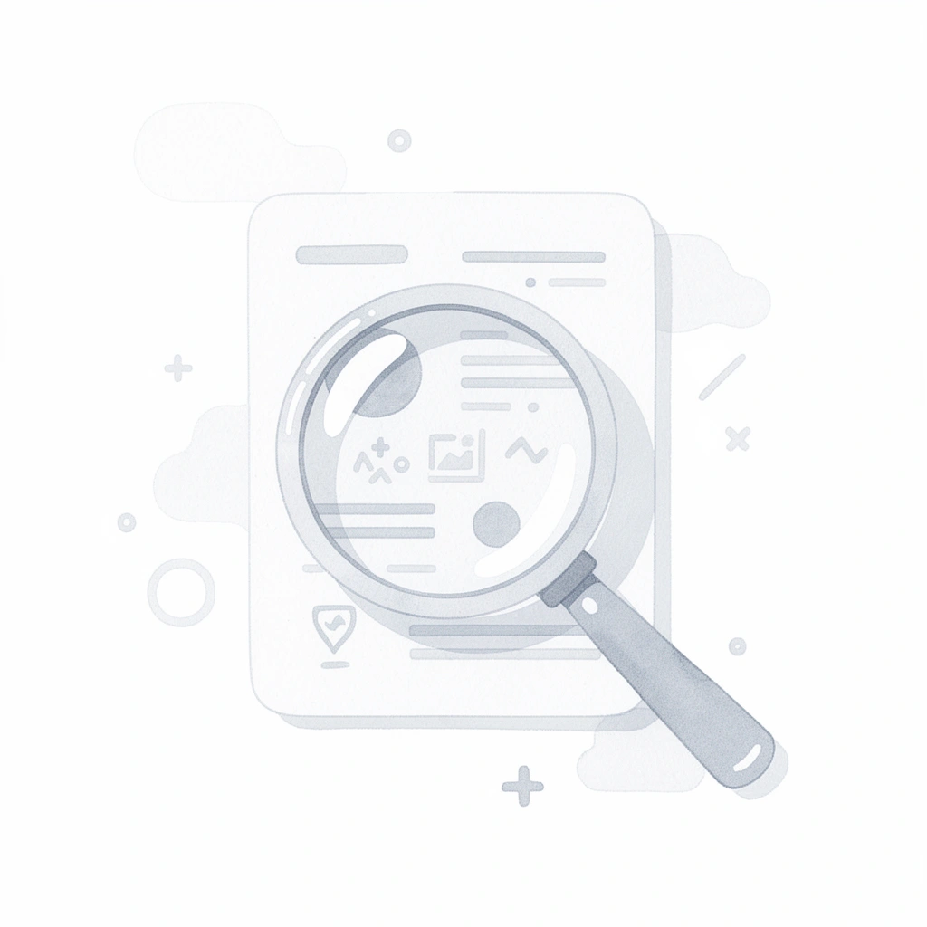 Magnifying glass examining a settlement document to check eligibility