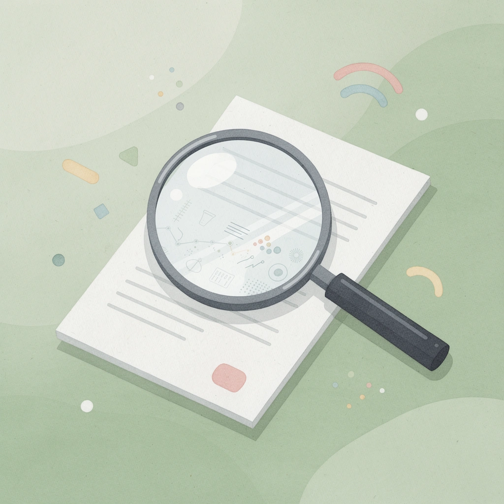 Scene of a magnifying glass examining account records to check eligibility