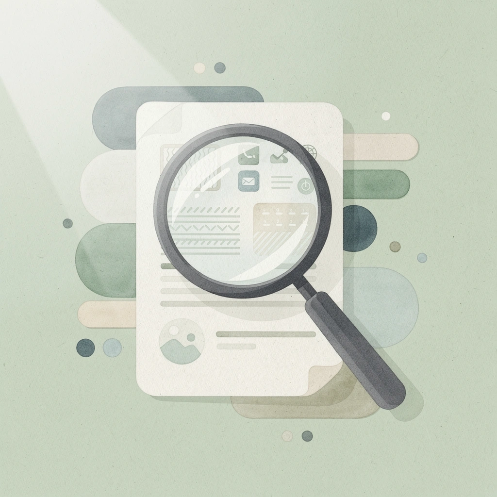 Magnifying glass examining a subscription contract representing FTC scrutiny of Amazon Prime