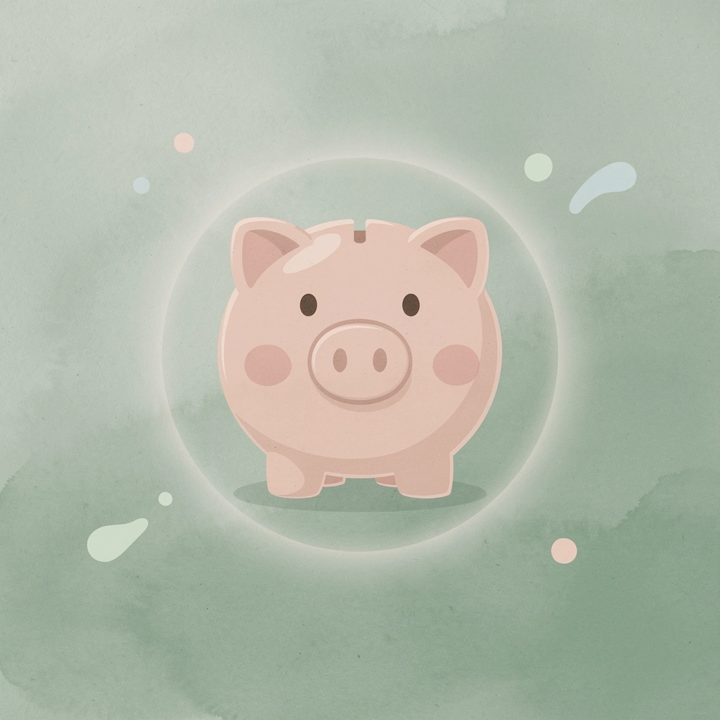Piggy bank icon representing unclaimed settlement money