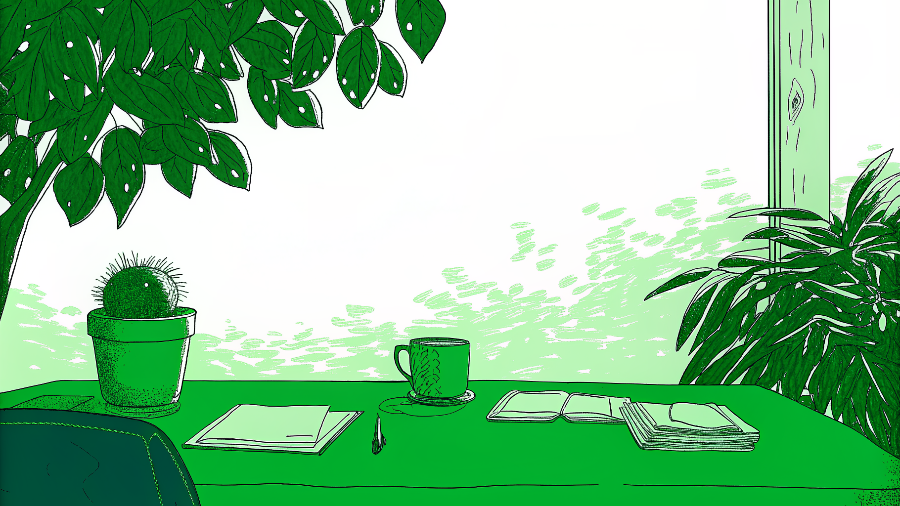 Settlement check, envelope, ID cards, and cash on a tidy editorial desk