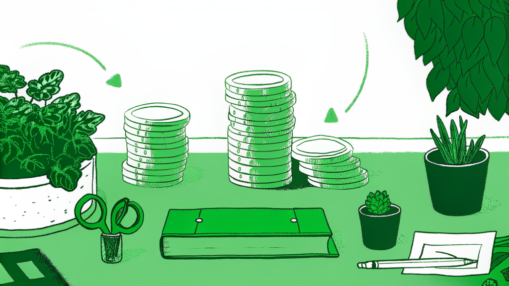 Four sequential deductions shrinking a settlement payout from gross amount to net check