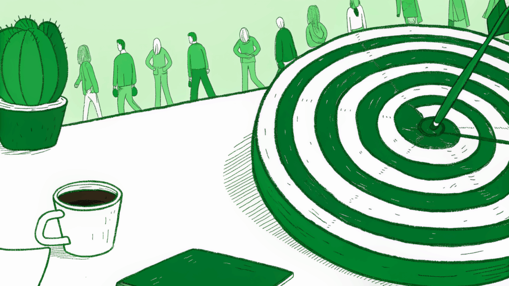 One claimant hitting a bullseye target while many eligible consumers miss the outer rings