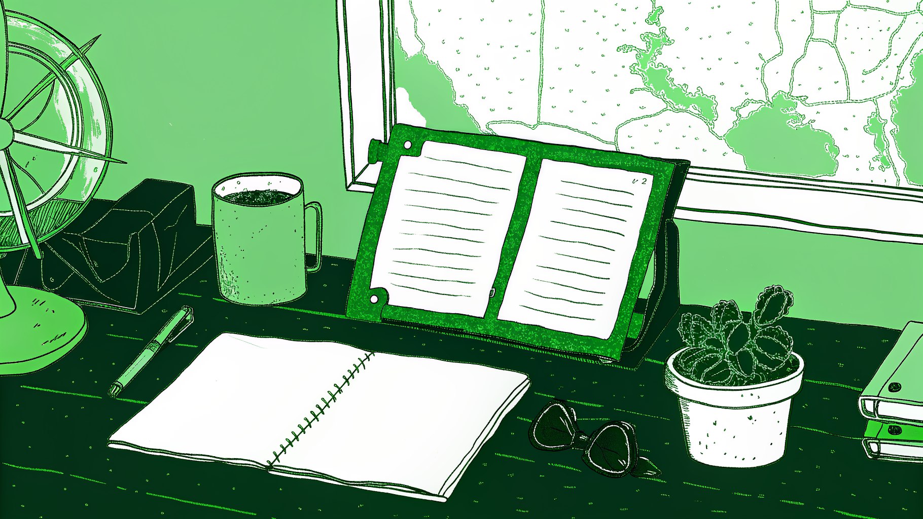 Texas map and official documents on a desk beside a piggy bank, representing unclaimed property recovery